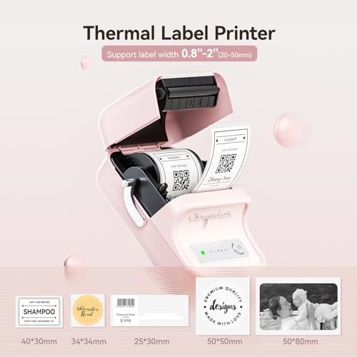 NIIMBOT B21 Label Maker, 2 Inch Bluetooth Thermal Label Printer, Pink - Image 5