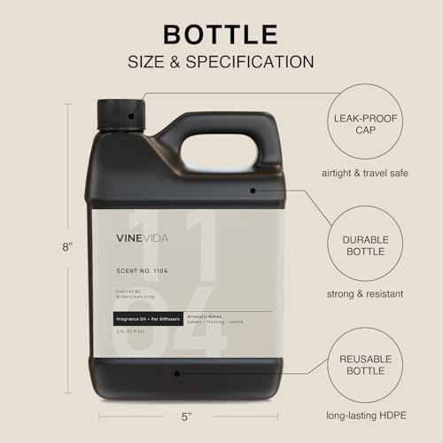 VINEVIDA [32 Fl Oz] Scent NO. 1104 Fragrance Oil For Cold Air Diffusers, Aromatic Notes of Buttercream frosting, creamy & Fresh bakery Essential Oils for Diffuser Oil Refill & Air Freshener Room Spray - Image 2