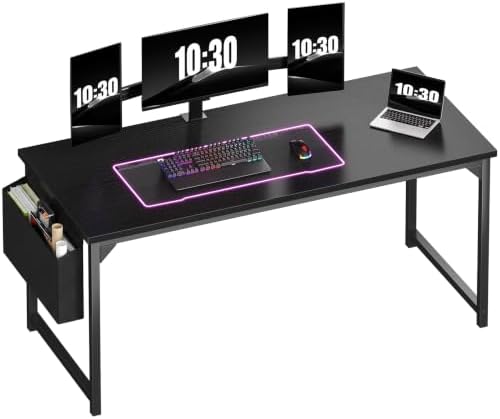 OLIXIS Computer Desk, 63 Inch Gaming Desks for Home Office Small Spaces by OLIXIS