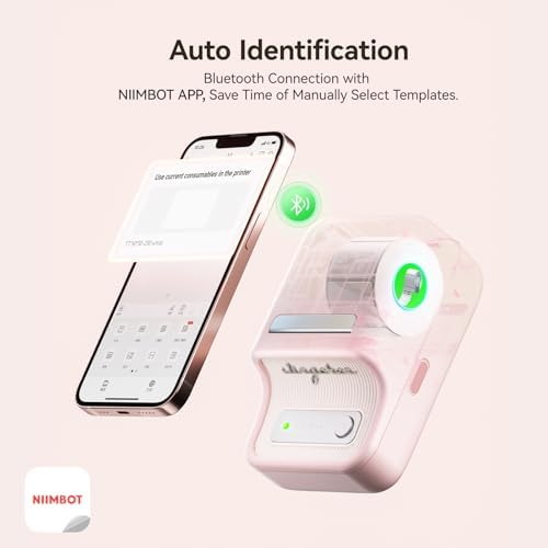 NIIMBOT B21 Label Maker, 2 Inch Bluetooth Thermal Label Printer, Pink - Image 6