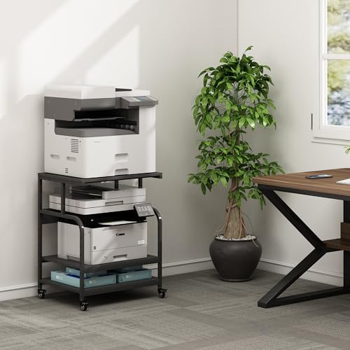 Fannova 23.6"x18.9"x30" Large Printer Stand with Adjustable Storage Shelf - Image 6