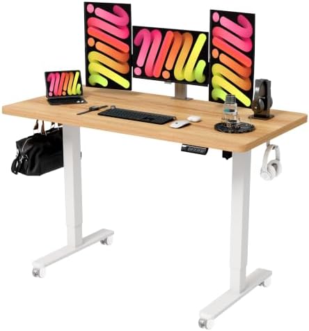 Monomi Electric Standing Desk, 47.2 inches Height Adjustable Desk, Natural by MONOMI