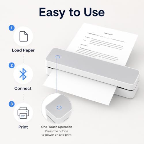 Portable Thermal Printer Bluetooth Inkless Printer for US Letter A4 A5 B5 - Image 5