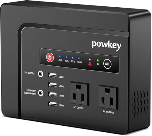 powkey 200W Portable Power Bank with AC Outlet 120V, 146Wh Power Station by POWKEY