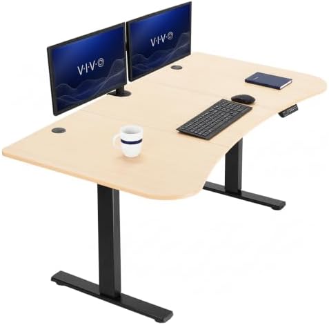 VIVO Light Wood 63 x 32 in Standing Desk, DESK-KIT-1B1C by VIVO