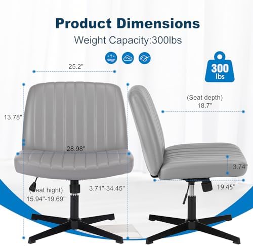 OLIXIS Criss Cross Chair, Vanity Chair, Home Office Desk - Image 2