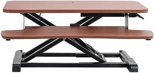 VIVO Dark Walnut 28 inch Standing Desk Converter, DESK-V028KA by VIVO