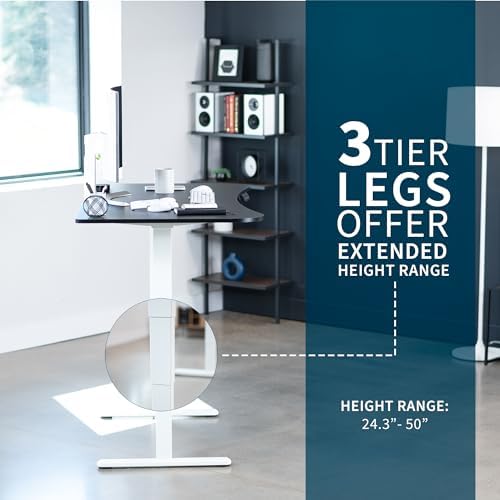 VIVO Black 63 x 32 in Standing Desk, DESK-KIT-2W1B - Image 5