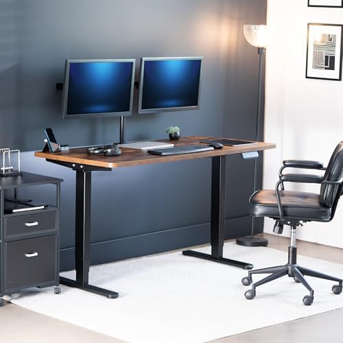 VIVO Rustic Vintage Brown 55 x 28 in Standing Desk, DESK-KIT-2B55N - Image 2