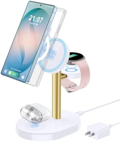 Hevanto 3 in 1 Wireless Charger for Samsung Galaxy, 15W MagSafe Charging by Hevanto