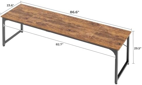 Huuger Computer Desk, 86.6 Inch Home Office Desk - Image 3
