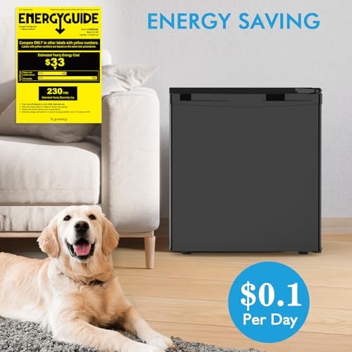 COWSAR 1.6 Cu.Ft Mini Fridge with Freezer, Compact Fridge with 7 Temperature Settings, Energy-efficient Low Noise Small Refrigerator Suitable For Dorm, Office, Bar, RV, Bedroom, Commercial - Image 2