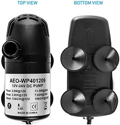 12V-24V DC Brushless Submersible Water Pump 196 GPH for Solar Fountain Hydroponics and Aquaponics - Image 4