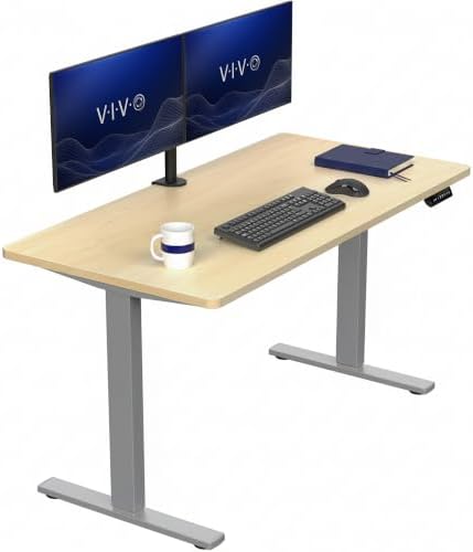 VIVO Light Wood 55 x 28 in Standing Desk, DESK-KIT-1G55C by VIVO