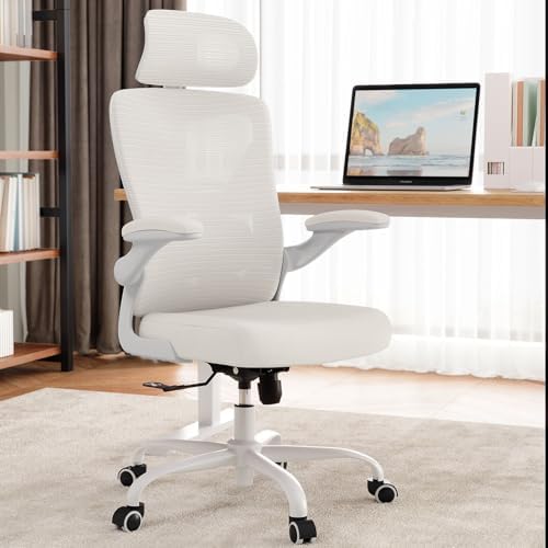 Ergonomic Office Chair: Mesh Desk Chair Comfy with Headrest& Lumbar Support - Image 4