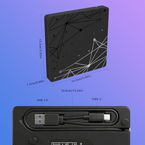 External CD/DVD Drive for Laptop,USB 3.0 CD Burner/DVD Player - Image 5