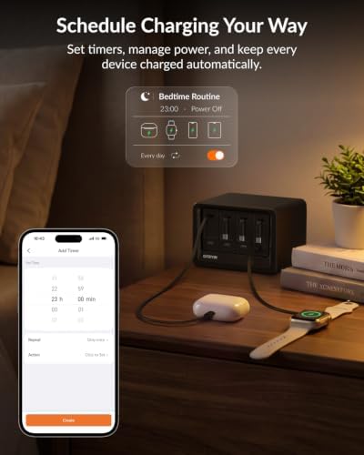 Gitryin 12-in-1 Desktop Charging Station, App Remote Control, 160W Charger - Image 4