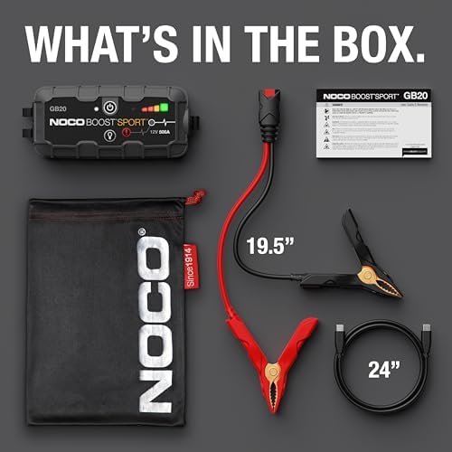 NOCO Boost GB20 500A UltraSafe Jump Starter, 12V Lithium Battery Booster - Image 6