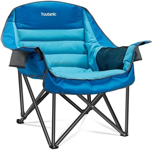 Youtanic Oversized Camping Chair, Portable Folding Camping Chairs by Youtanic