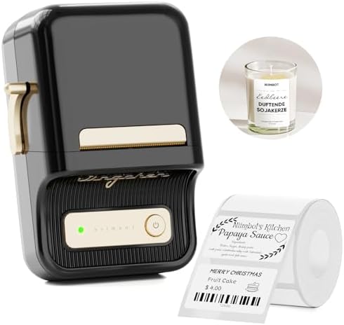 NIIMBOT B21 Label Maker, 2 Inch Portable Inkless Label Machine, Black by NIIMBOT%C2%AE