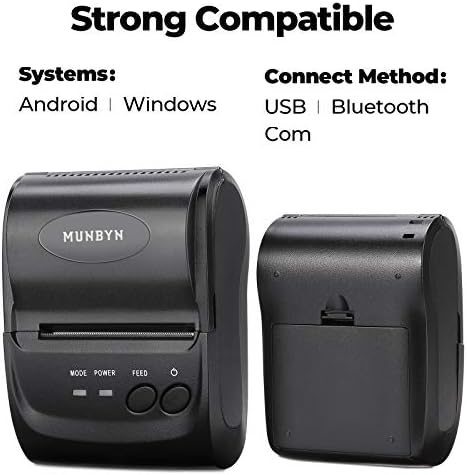 MUNBYN Thermal Receipt Printer 58mm Portable Mini POS Printer - Image 3
