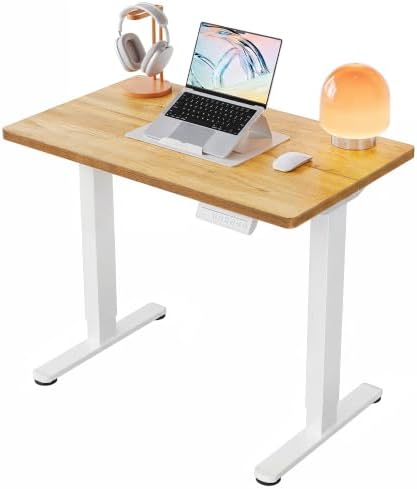 HUANUO 32x19 Inch Small Electric Standing Desk, Adjustable Height by HUANUO