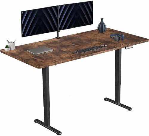 VIVO Rustic Vintage Brown 71 x 36 in Standing Desk, DESK-KIT-E2B7N-36 by VIVO