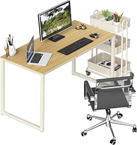 SHW Mission 40-Inch Home Office Computer Desk, Oak - Image 6