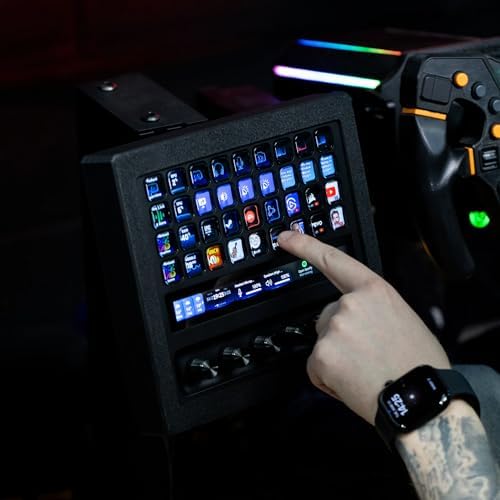 SimSport Gadget Enclosure for Stream Deck + XL with Metal Swivel Mount Sim Rig Aluminum Profile by SimSportGadget