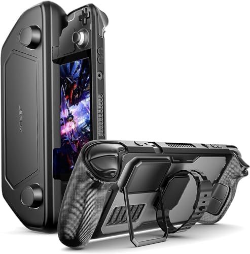 JSAUX PC0104 ModCase Compatible with Steam Deck, Steam Deck Case Comprehensive Protection Include Detachable Front Shell, Body Protective Shell, Metal Bracket and Strap - Basic Set by JSAUX
