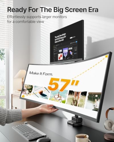 monTEK Heavy-Duty Stacked Dual Monitor Stand for 24-57" Screens - Image 2