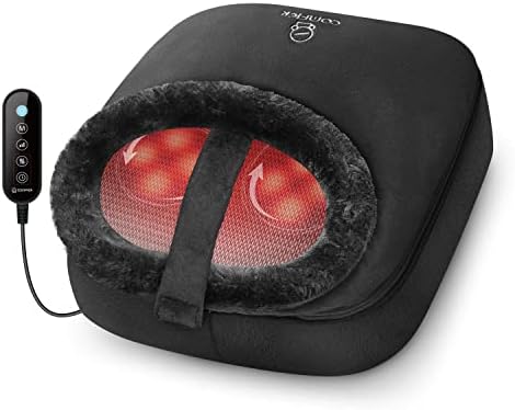 COMFIER Shiatsu Foot Massager with Heat, 2-in-1 Foot & Back Massager, 3 Massage Modes and 3 Intensities, Heated Foot Warmer, Feet Massager Machine for Home Office Use, Gift for Women and Men by COMFIER