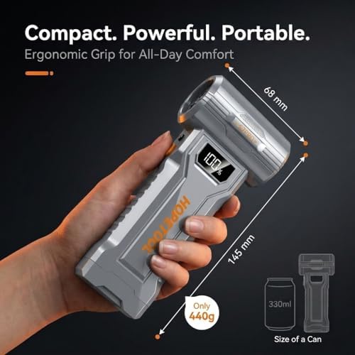 Electric Air Duster, 150,000 RPM Brushless Cordless Dust Remover with Digital Display, Rechargeable Compressed Air Cleaner for PC, Keyboard, Camera, Car, Gift - Image 6