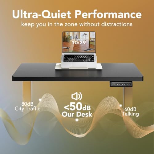 HUANUO 48x24 Inch Electric Standing Desk, Height Adjustable - Image 5