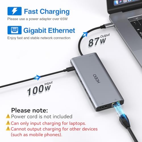 USB C Docking Station Dual Monitor for HP,Laptop Docking Station 3 Monitors - Image 6