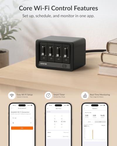 Gitryin 12-in-1 Desktop Charging Station, App Remote Control, 160W Charger - Image 5