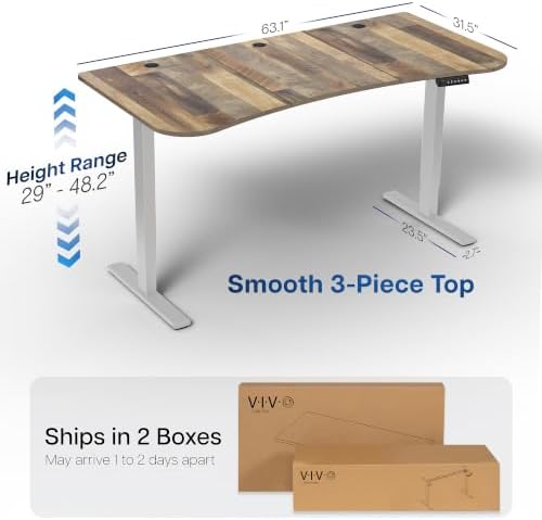 VIVO Reclaimed Wood 63 x 32 in Standing Desk, DESK-KIT-1G1P - Image 3