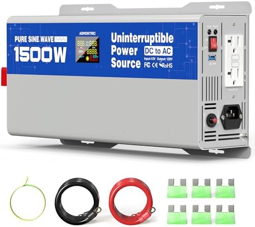 1500W Sump Pump Battery Backup System, Pure Sine Wave Power Inverter by PowerInverter