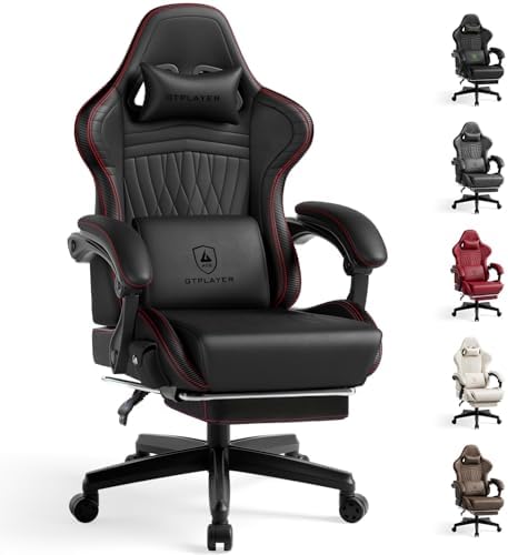GTPLAYER Gaming Chair, Comfort Computer Office Chair for Adults, Red by GTPLAYER