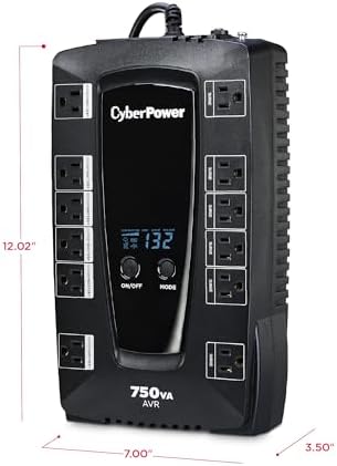 CyberPower AVRG750LCD Intelligent LCD UPS Battery Backup - Image 5