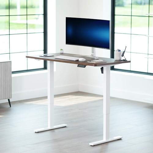 VIVO Rustic Vintage Brown 55 x 28 in Standing Desk, DESK-KIT-1W55N - Image 2