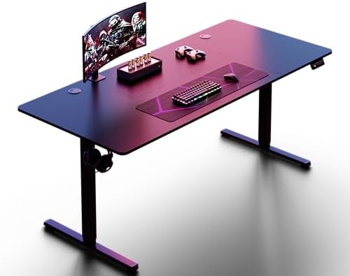 Shintenchi Standing Desk, 71x31 Inch Height Adjustable Electric Sit Stand up Desk, Ergonomic Rising Computer Table, Modern Lift Gaming Desk Workstation for Home Office, Black by Shintenchi%7CFurnitureMadeforRealLife