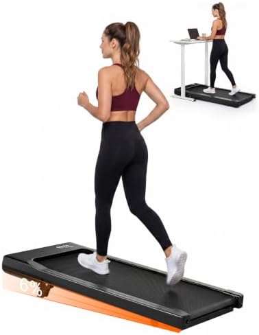 Superun Walking Pad with 6% Incline, 2.5HP Under Desk Treadmill, 300lbs by SUPERUN