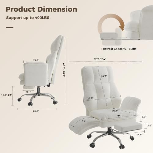 Big and Tall Office Chair, Flip Armrests for Pets & Cross Legged Sitting - Image 2