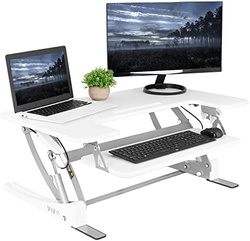 VIVO White 36 in Standing Desk Converter, DESK-V000VW by VIVO