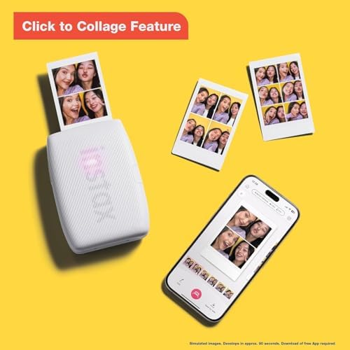 Fujifilm Instax Mini Link 3 Smartphone Printer Sage Green + Fuji Film Value Pack (20 Sheets)+ Shutter Accessories Bundle, Incl. Protective Case, 20 Sticker Frames, USB Type C Cable - Image 6