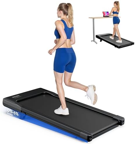 Superun Walking Pad with 6% Incline, Under Desk Treadmill, 3 in 1 Portable Treadmills for Home with Remote Control LED Display, 2.5 HP Quiet Mini Treadmill for Office Home Use, 300 Lbs Capacity by SUPERUN
