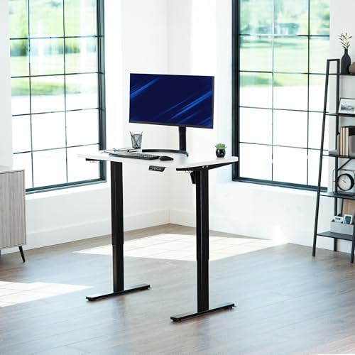 VIVO White 43 x 24 in Standing Desk, DESK-KIT-1B4W - Image 2