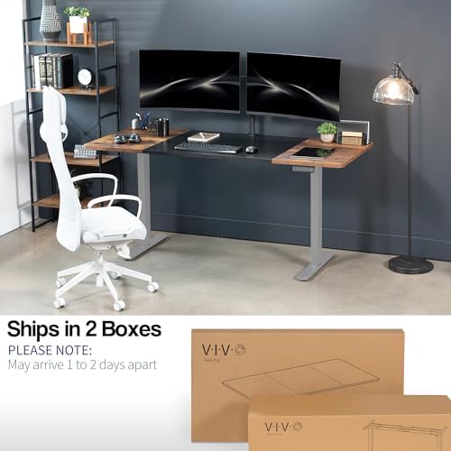 VIVO Black/Vintage Brown 71 x 30 in Standing Desk, DESK-KIT-E2G7BN - Image 5