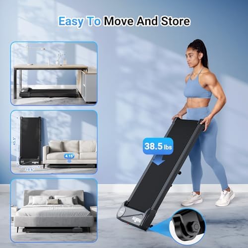 THERUN Walking Pad with 300LBS Weight 40" Longer Belt Under Desk Treadmill - Image 7